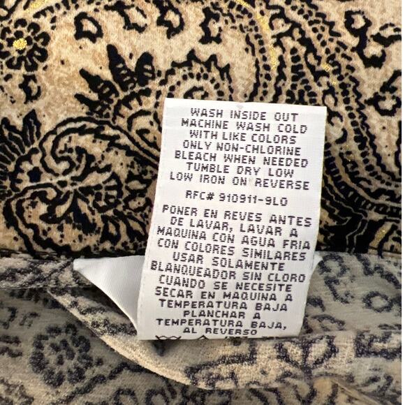 Wrap Around Dress in Tan and Black Women's Small 4-6 - Picture 6 of 6